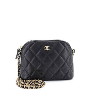Chanel Cc Dome Zip Clutch With Chain #251823C45B